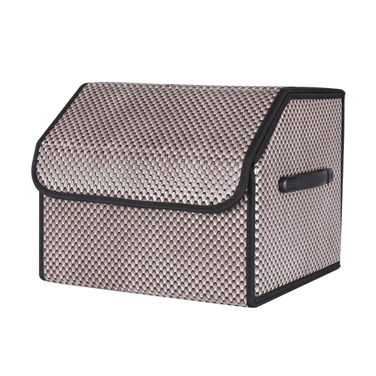 
Hot Selling Multifunction Car Organizer Storage Box PU Leather Collapsible Waterproof Car Seat Storage Box 