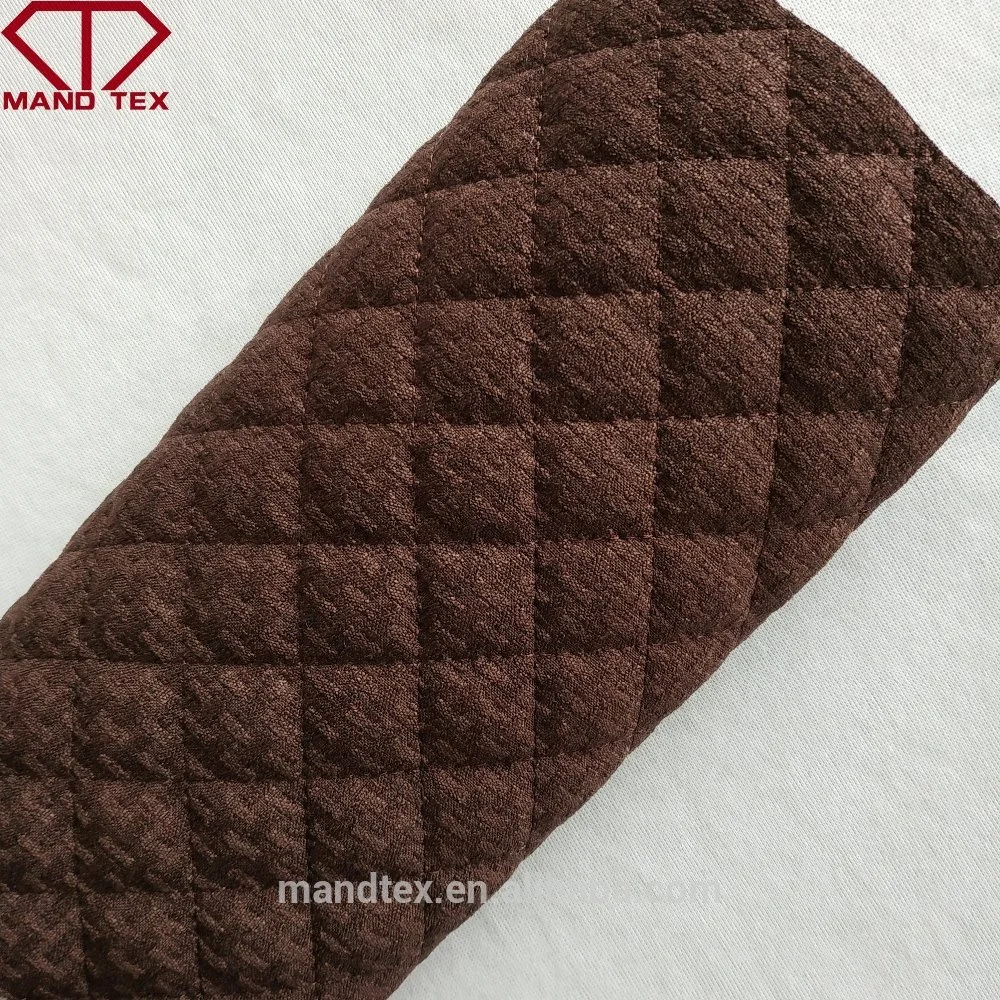 Factory Custom Beautiful Diamond Thick Foam Quilted Sofa Chair Fabric For Mattress border