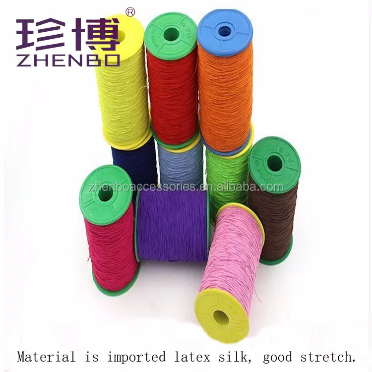 Stock Sale 0.5mm Diameter Color Polyester Sewing Elastic Thread For Diy Decorative