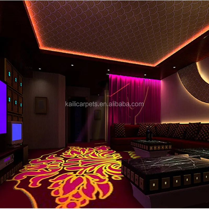 Customized Multi Colors KTV 3d Floor Carpet Hand Tufted Tibetan Carpets Axminster Modern Design Banquet Hall Carpet