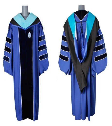 Custom university Doctoral Graduation Robes with Hood Tam