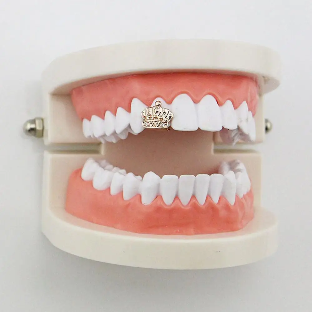 Charm custom jewelry luxury crown sculpt gold teeth grillz