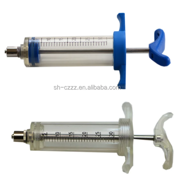 30ml PC Plastic not can adjust Veterinary Syringe,Plastic Injection Syringe for Animal
