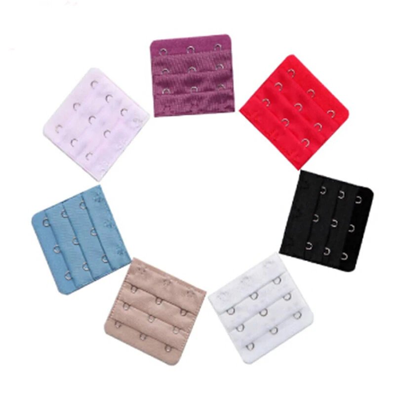 Bra Extenders Extension Elastic 2 / 3 Hooks Clip On Strap Black White Nude Beige Underwear Accessories