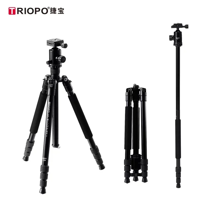 
TRIOPO New All-around Professional Film And Television SLR Tripod T258+D-2 Travel Portable God Artifact Camera Holder 
