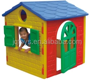 mushroom children outdoor plastic play house with two slides toys