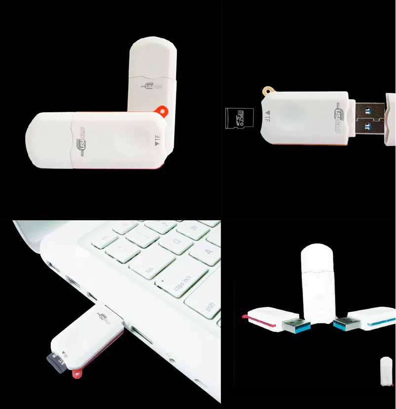 
High speed USB 3.0 SDXC SD TF Card Reader+USB2.0 Micro USB OTG Card Reader Adapter for Smartphone and PC 