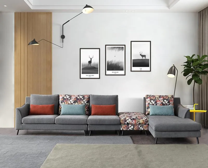 Home Living room Sofa very soft grey fabric colors