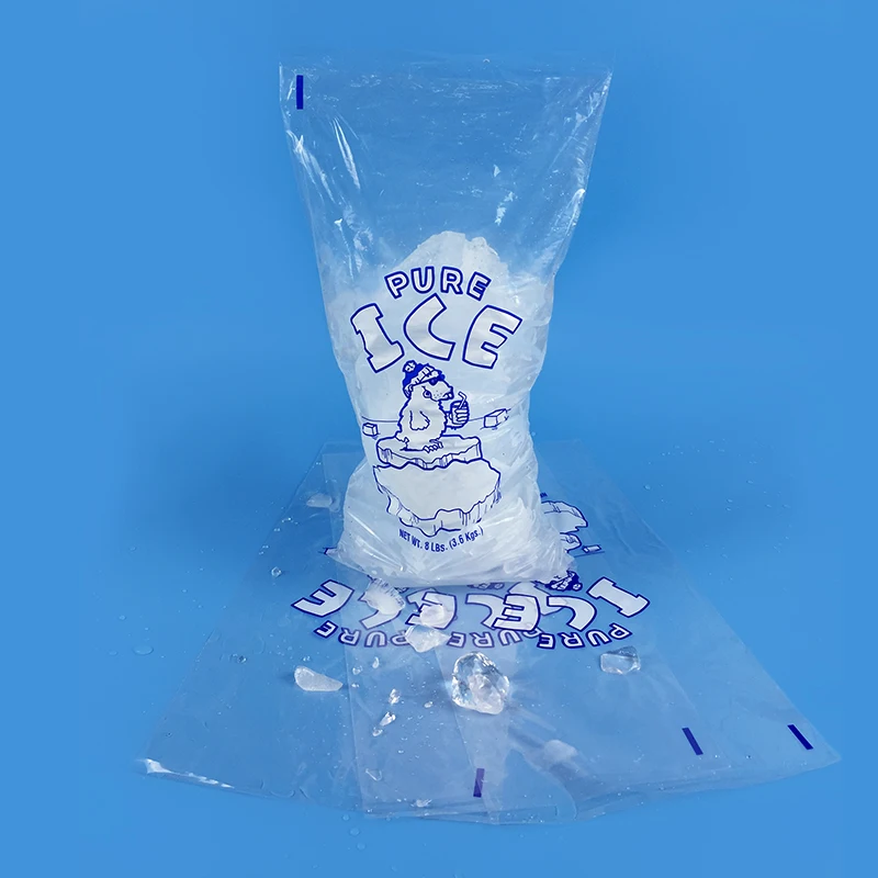 Strong Anti Piercing Plastic Ice Bags,LDPE Wicket Ice Bags