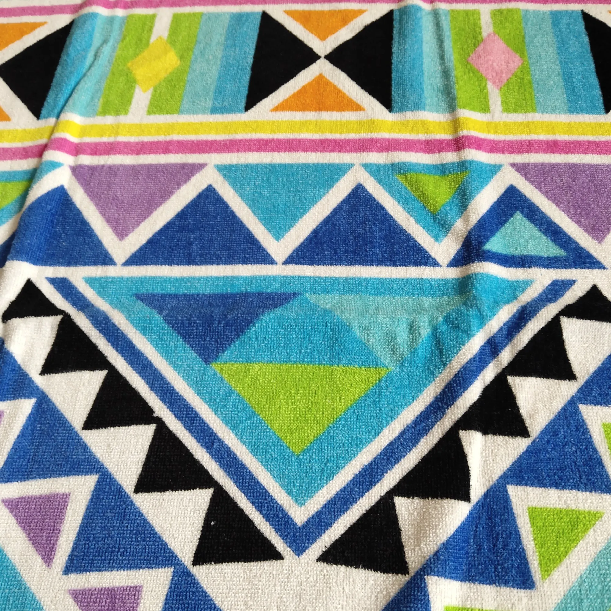 
Customised Cotton Beach Towel Velour And Terry Digital Printing Reactive Print 