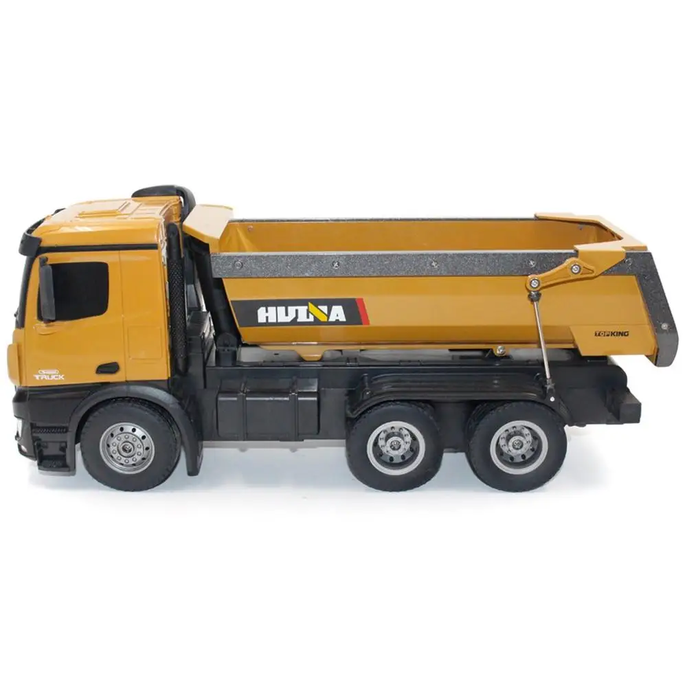 Newest HUINA 1573 1:14 10CH Remote Control 6 Wheel Dump Truck RC Truck Tipper Mental Excavator