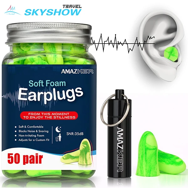 
Ce Certification Hearing Protection Pu Foam Noise Cancelling Ear Plugs Box Noise Reduce Earplug 