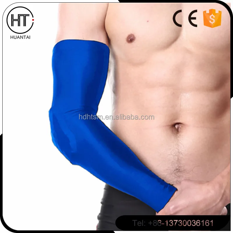 Factory price Elastic Sport Basketball Shooter Arm Sleeve Crashproof Honeycomb Elbow Support Pads