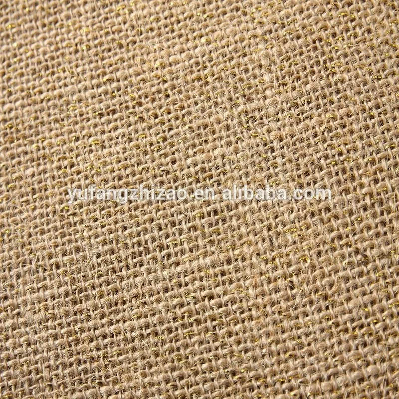 Холщовая скатерть из джутовой ткани Hessian 50*60 с золотой