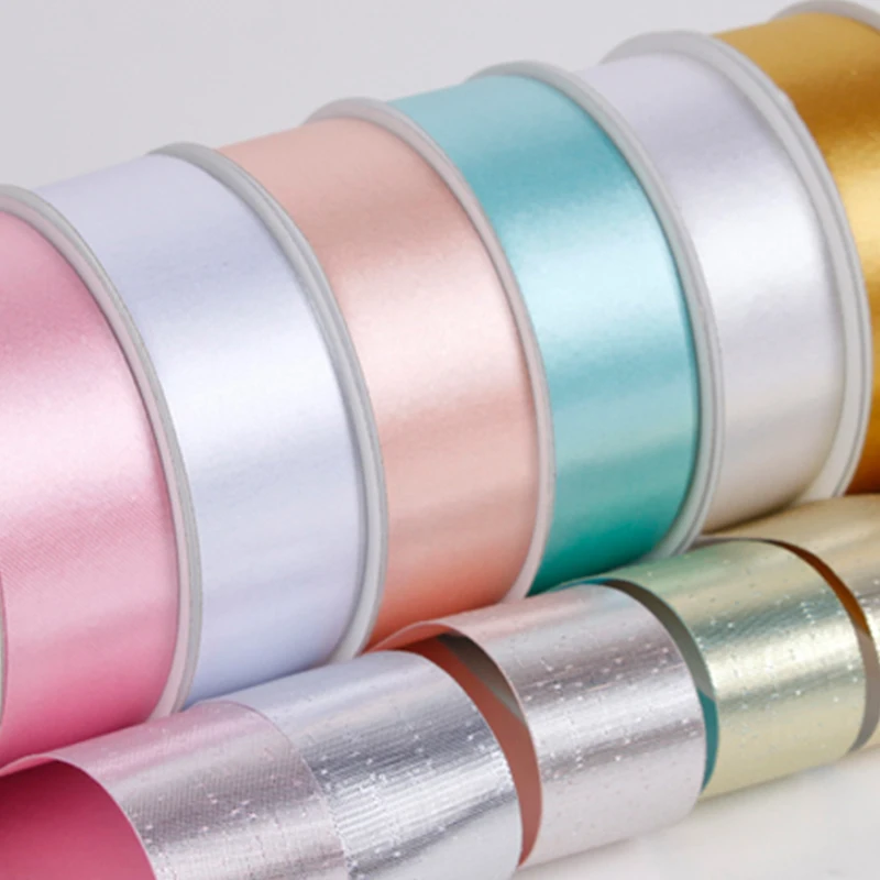 
Wholesale 1 inch 25mm Two Color Satin Ribbon for Gift Wrapping Bows 