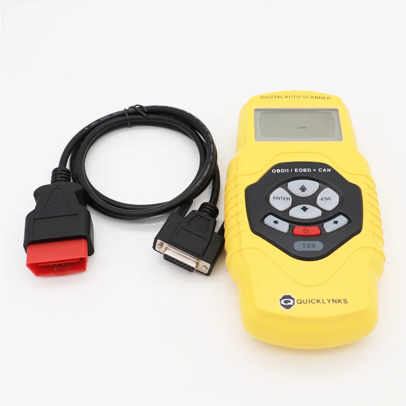 Motorcycle engine auto scan gauge for European car / OBD2/EOBD code scanner T69-multilingual,live data graph,data print out