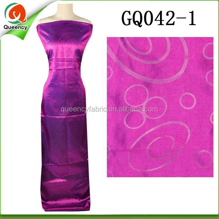 GQ045 Queency Custom Sequins Design African Traditional Fabric Cotton George and Blouse Textiles from India