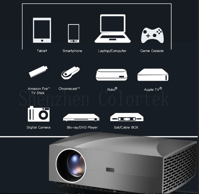 LCD projector F30 FHD native 1920x1080 resolution with high bright more than Portable projector