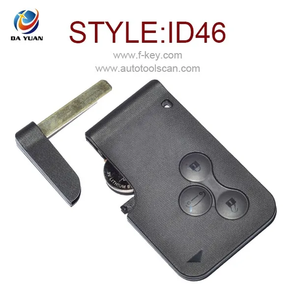 Черный Оригинальный размер Smart Key Для Renault 433 МГц ID46 AK010024