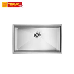 Handmade kitchen undermount double bowl stainless steel sink