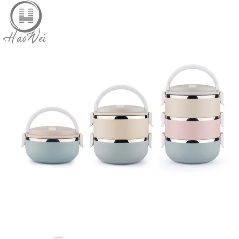 
Multicolor Multi-layer heat preservation tiffin lunch box stainless steel with handle 