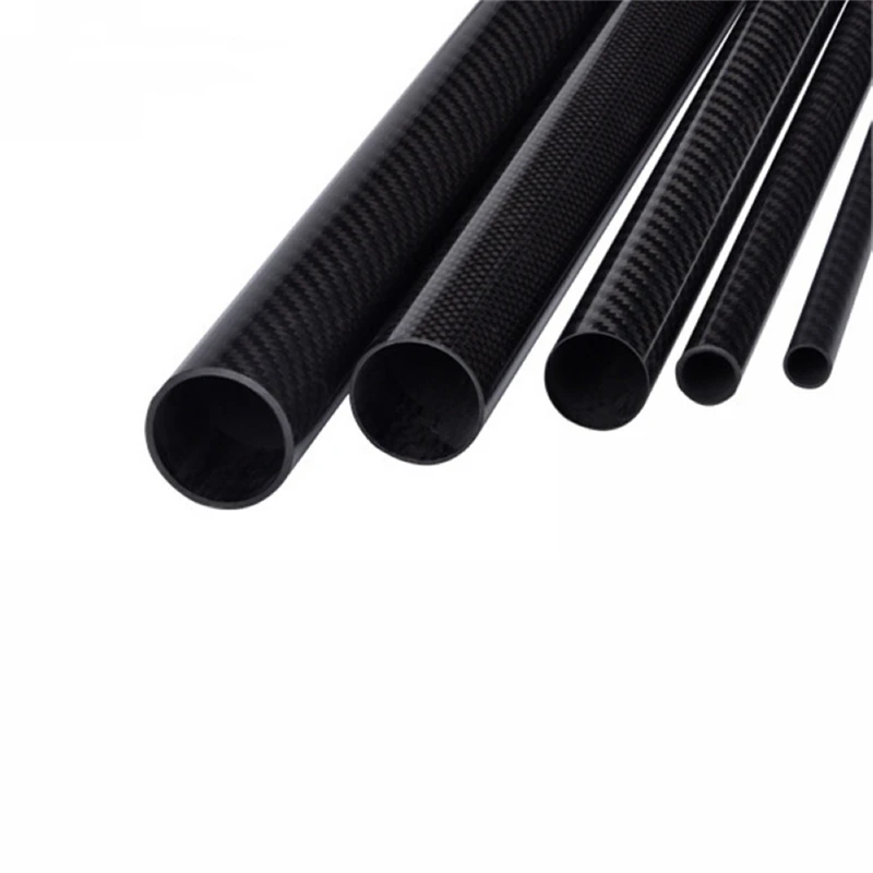 Простая алюминиевая трубка из углеродного волокна 3k