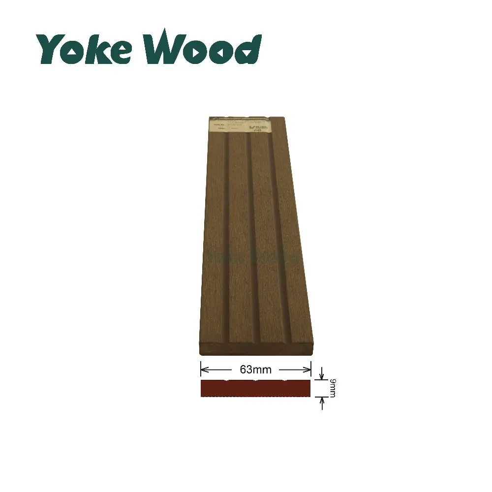 Solid Water-resistance WPC wall panel grooved Outdoor covering plastic