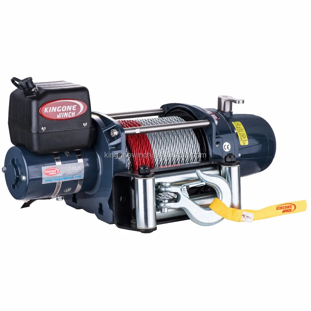 KINGONE 20000lbs heavy duty electric winch 12v offroad 4x4 winch with steel wire rope