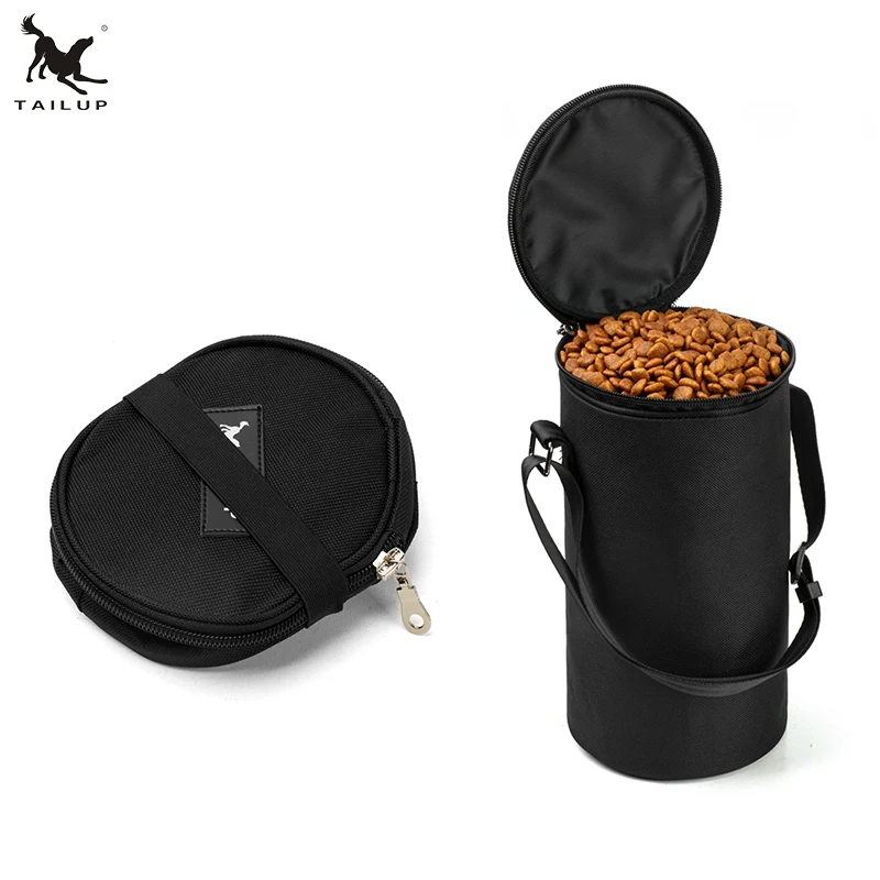 Portable Travel Bag Wholesale Dog Storage Bowl Dog Food Container