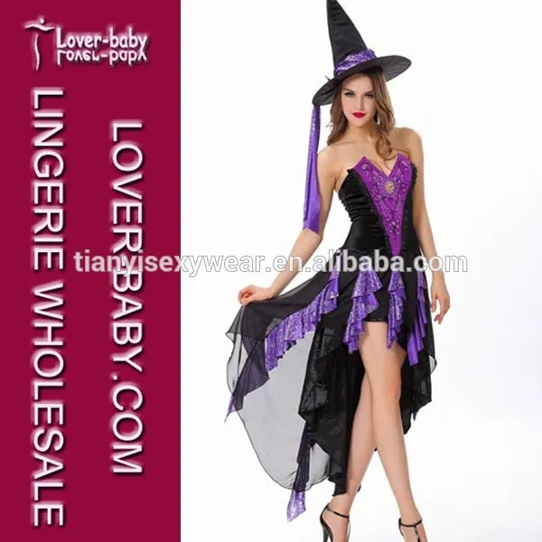 оборванный purple атласная корсет ведьма halloween необычные мини костюм платье