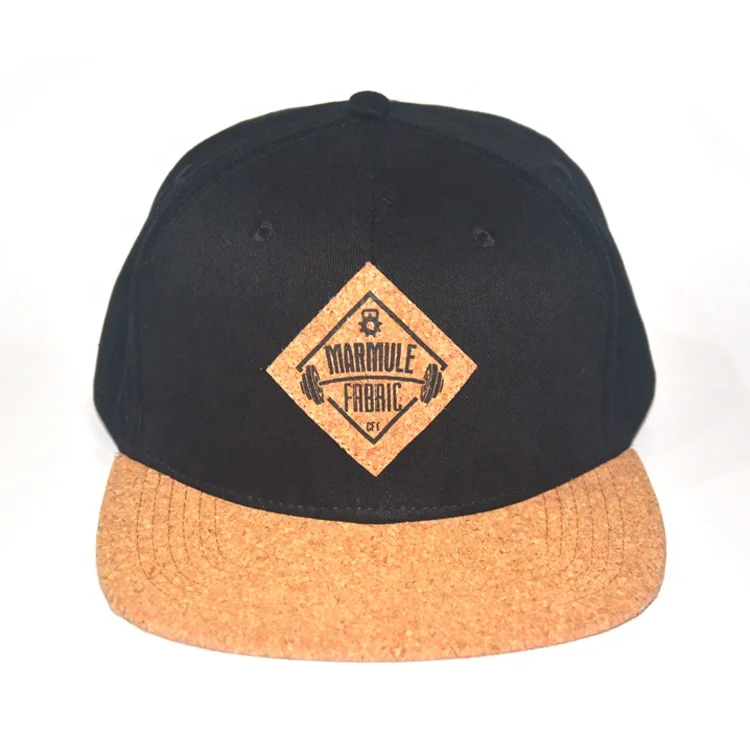 Welcome to make your design cork snapback cap flat brim cap with patch logo cork