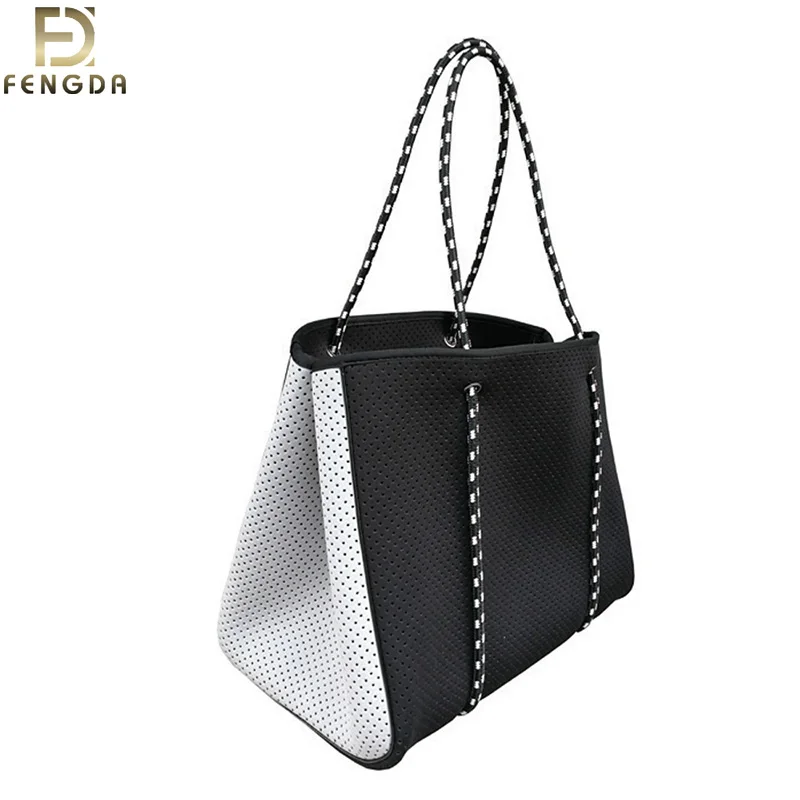 High Quality Designers Handbags Big Capacity Neoprene Bags Handbag Women Lady Button Thread OPEN