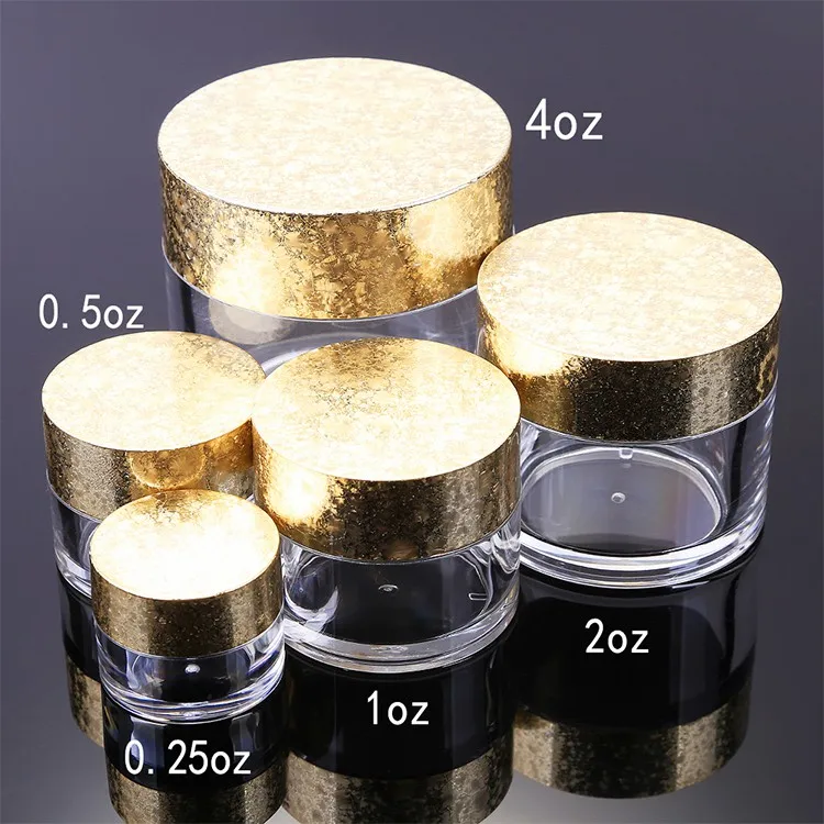 Custom Logo cylinder round small cosmetic acrylic nails powder jar container for acrylic powder and dipping powder