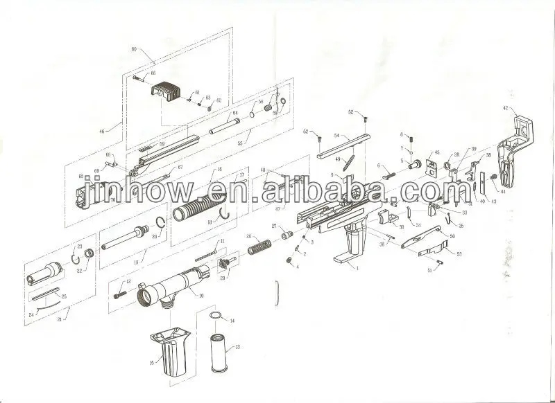 High quality good price Power Actuated Tool nail gun PT450
