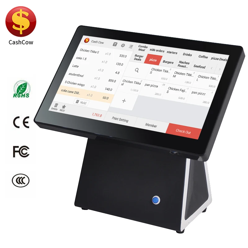 Hot selling pos device with billing software for restaurant and retail