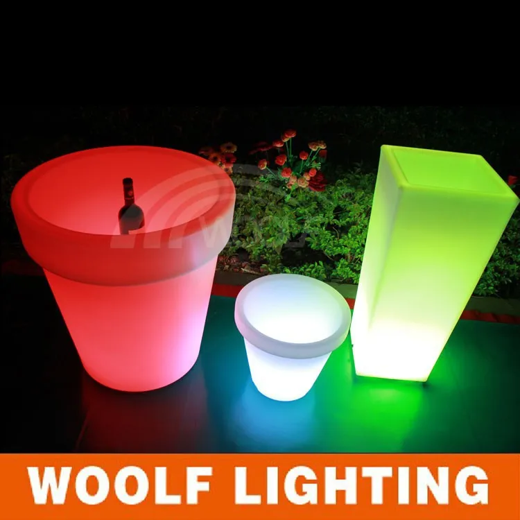 New European Led Outdoor Flower Pots,Garden Decorative Flowerpot,Modern Led Lighting Planter