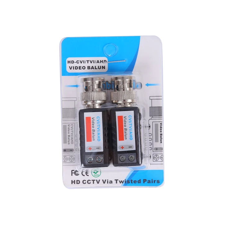 
75 ohm BNC to 120 ohm 720P 1080P 4MP 5MP HD CVI/TVI/AHD security cctv camera utp passive video balun 