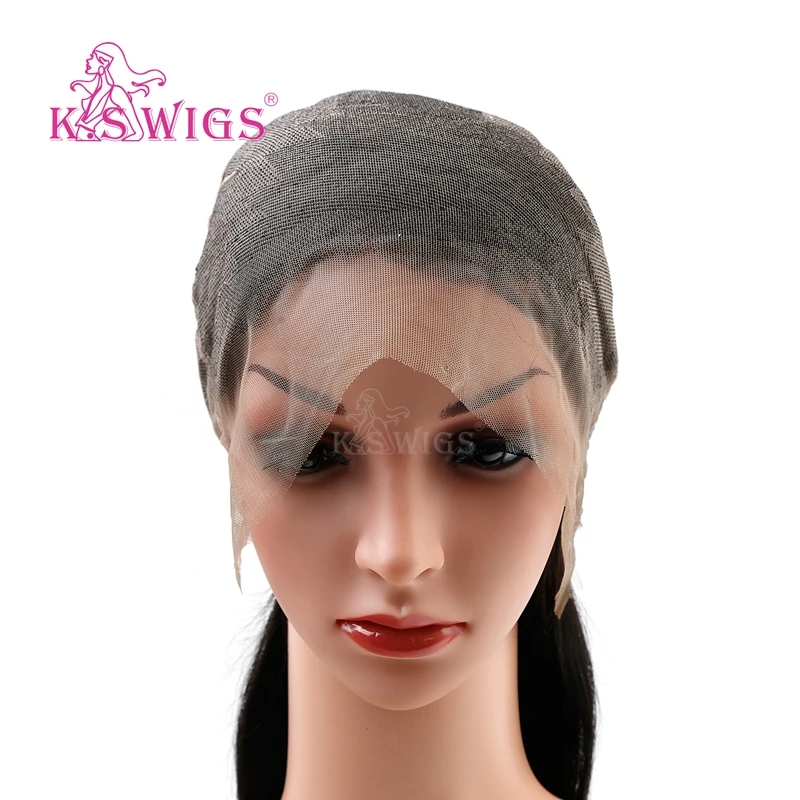 K.S WIGS 20 Inch Brazilian Hair Wig Transparent  Human Hair 10a Full Lace Wig
