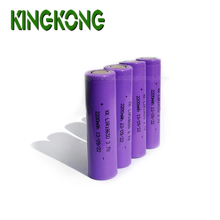 18650 Li-ion Rechargeable Battery 2200mah 3.7v  Higher Energy Lithium Ion Cell