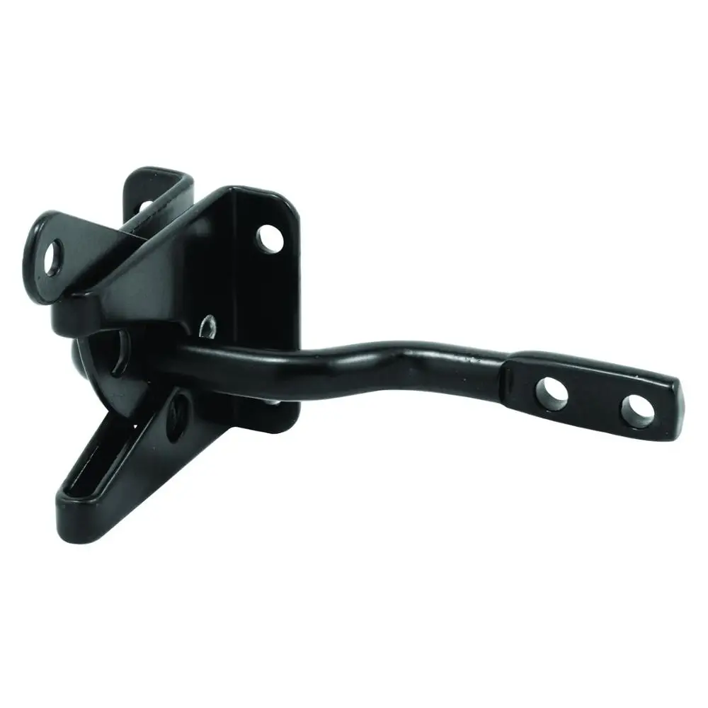 Black Steel Self Locking Automatic Gravity Lever Fence Gate Latch