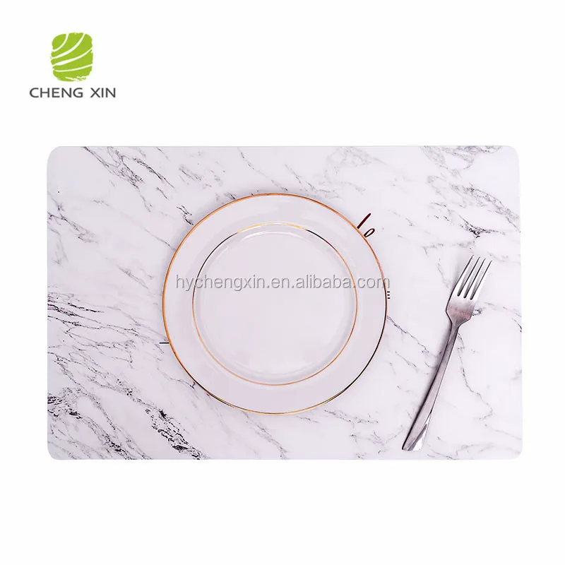 hot sale color printing plastic kitchen marble table mat