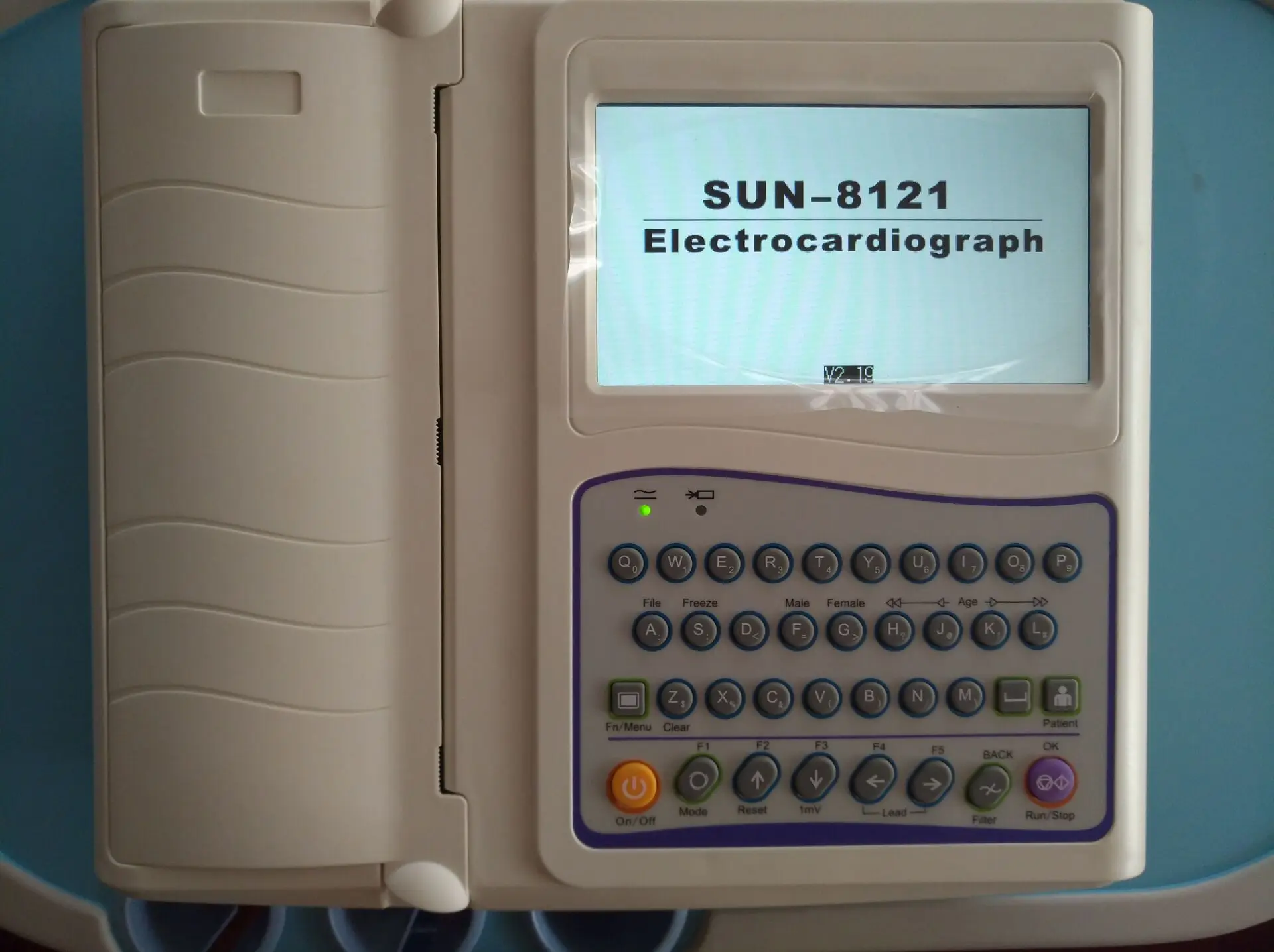 Электрокардиограф ECG SUN-8121 CE ISO, 12 каналов, 12 свинцовых li-ion, оборудование для патологического анализа, электричество