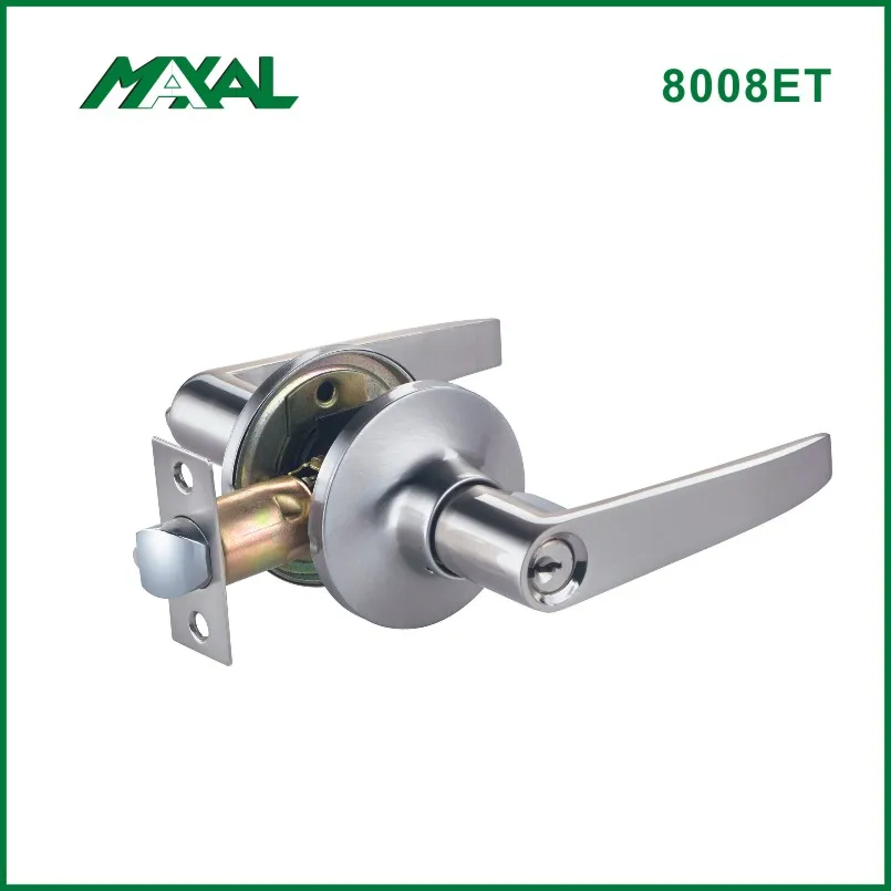 2023 Tubular lock security  handle lock heavy duty satin nickel keyed entry lever main door Lock
