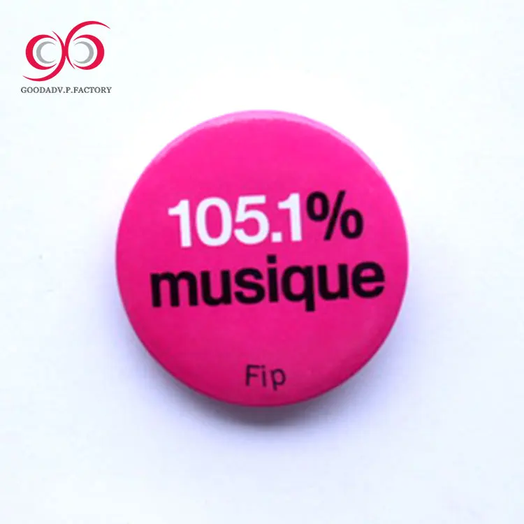 Пользовательские металлические pinback pin кнопки 44 мм нажимаемая Оловянная Кнопка значок клип