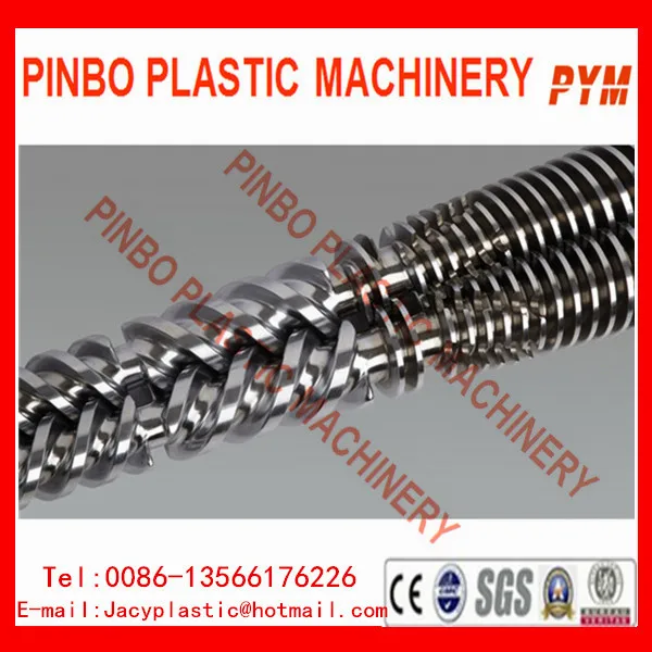Twin screw barrel and bimetallic screw barrel recycling machine