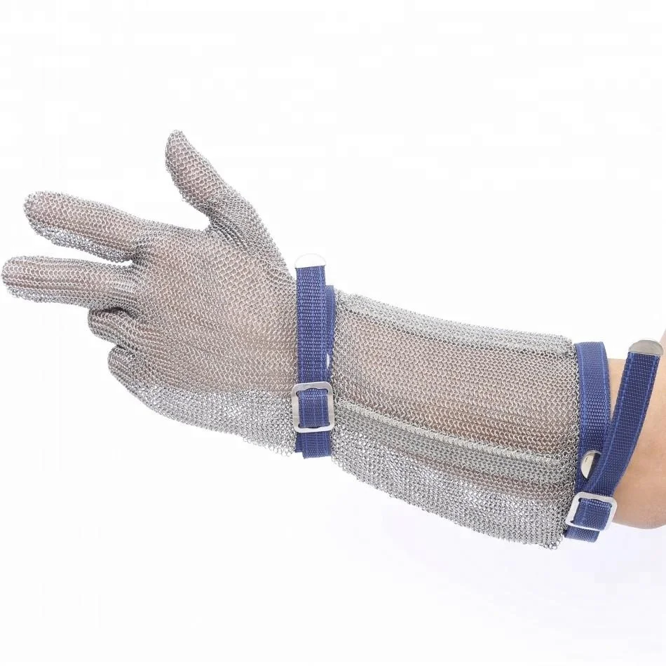 stainless steel wire mesh cut resistant gloves