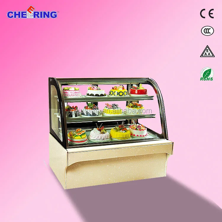 Japanese Cake showcase Glass Refrigerator /(CSR480) Three Deck square Marble Cakes