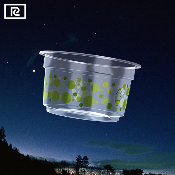 
A100-P PP 3oz 100ml disposable yogurt ice cream plastic cups with lids 