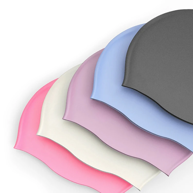 custom logo silicone ear protect swimming cap swimming pool cap hat