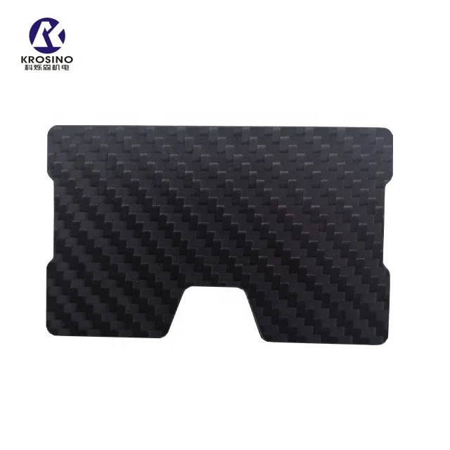 Bottom Price Colorful Carbon Fiber CNC Machining Credit Card Clip in Black-blue Black-yellow Black-Red